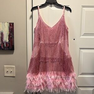 Elegant Pink Mini Dress